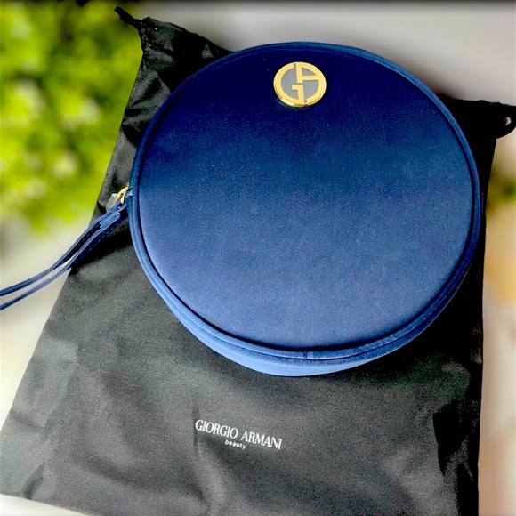 Giorgio Armani Handbags - 🔥HOST PICK🔥🎉GIORGIO ARMANI BEAUTY ROUND BLUE PREMIUM BAG BRAND NEW